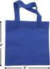 50 Small, 9" W x 9" H, Blue, Non-Woven Party Favors/Goodie Bags with handles