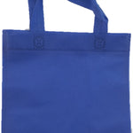 50 Small, 9" W x 9" H, Blue, Non-Woven Party Favors/Goodie Bags with handles