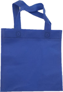 50 Small, 9" W x 9" H, Blue, Non-Woven Party Favors/Goodie Bags with handles